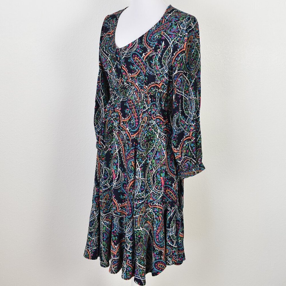 Maeve Maplewood Paisley Long Sleeve Dress - S - Picture 7 of 9